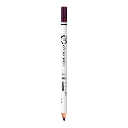 Image of Colors Queen Lip Definer Pencil - 1.6g | Highly Pigmented, One Swipe Smooth Application Matte Lip Liner | Long Lasting Lip Pencil (12 - Burgandy)