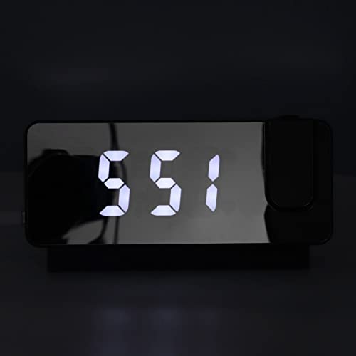 Haofy Digital Projection Alarm Clock For Bedroom, Led Mirror Electronic Clocks With Projection On Ceiling Wall, 180° Projector, Battery Powered With Usb Charger, For Adults Kids(White Light) #TOP5