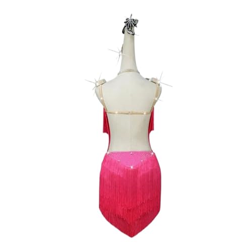 Robe de danse latine à franges haut de gamme pour vêtement de compétition de salon