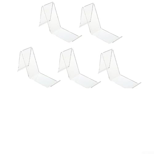 Zilimontt Étagère à chaussures en acrylique transparent, 5 pièces, présentoir peu encombrant pour talons et design élégant empilable pour petits appartements, dortoirs et entrées (transparent)