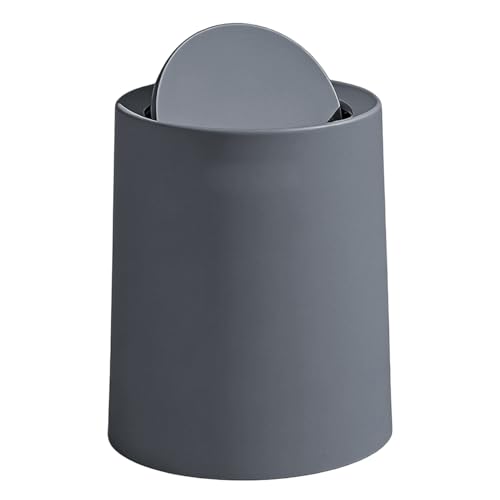 Bote de basura de escritorio compacto de 31.5cm con tapa abatible para cosméticos 7