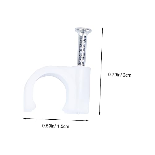 100 Pzs Clips Redondos para Cable de 8mm para Gestión de Cables Blanca | Material PE, No Corrosivo y Resistente a la Intemperie, Protege el Aislamiento, Adecuado para Uso en Exterior y Hogar miniatura 2