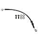 Motoforti Universaler Bremsleitungsschlauch für Motorrad ATV Dirt Bike Motocross, geflochtene hydraulische Bremsleitung, Ölschlauch, 30 cm, langlebig, Metall, schwarz-silberfarben, 1 Satz