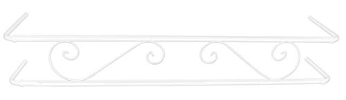 CM Garden - Balconcillo Extensible para Macetas, Portamacetas Ventana, Protector de Macetas, Soporte Exterior para Macetas y Plantas | Acero Lacado | Incluye Tornillería (Blanco, 101-141 cm)