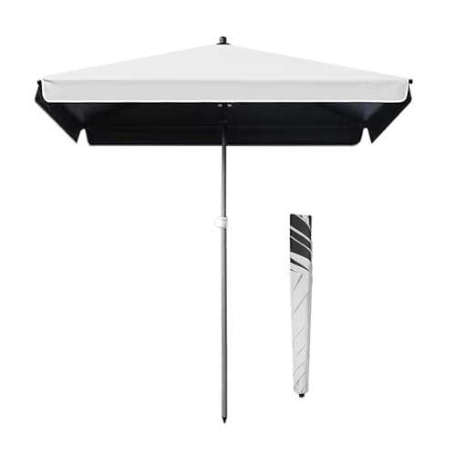 Parasol de plage d'extérieur rectangulaire 180x220 cm ombrage de cour