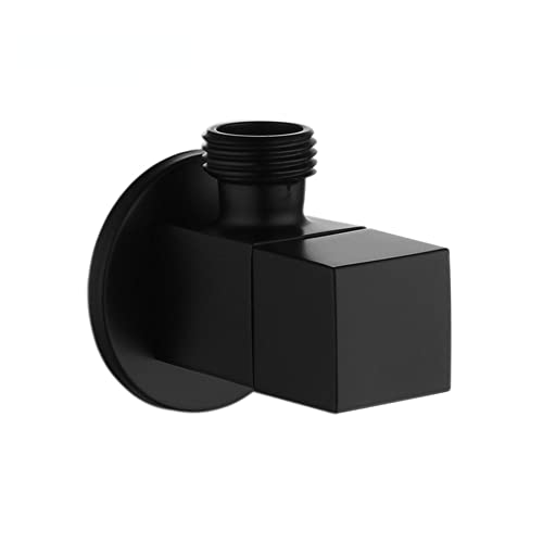 Valve d'arrêt noire et déviateur d'angle pour douchette WC laiton