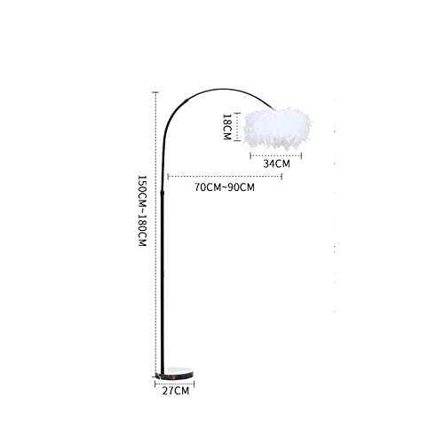 Lámpara de pesca con plumas LED dorada y estilo minimalista 3