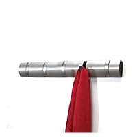 Umbra Flip Wall Mounted Floating Rack – Modern, Sleek, Space-Saving Hanger with Retractable Hooks to Hang Coats, Scarves, Purses and More, 5, Nickel