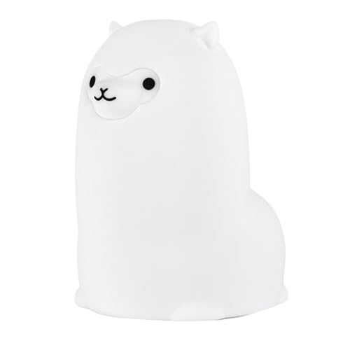 LÁMICA LÁMICA LÁMICA | Lámpara de alpaca linda para el dormitorio y la decoración del vivero | Luz animal LED de brillo suave | Entrega Noche con batería para, lámpara de mesa de Che