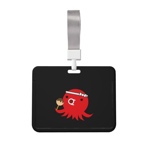 名札ケース たこ焼き屋のタコ IDカードホルダー IDカードケース 吊り下げ名札 ネームホルダー パスケース 名刺ホルダー バッジホルダー 定期入れ 名刺入れ 社員証ケース 学生証 旅行用品 スキミング防止 男女兼用 贈り物