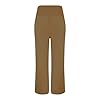 Ladies Trousers Linen Wide Leg Pants for Women with Pockets Comfortable Casual Pants Elasticated Waist Womens Solid Color Summer Loose Fit Pull On Smart Trousers Business Office Khaki #4