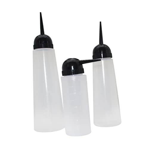 PartyKindom 5Pcs Hair Dye Bottles Refillable Oblique Nozzle Shampoo Containers for Easy Hair Coloring Durable and Clean Application for Salon Use