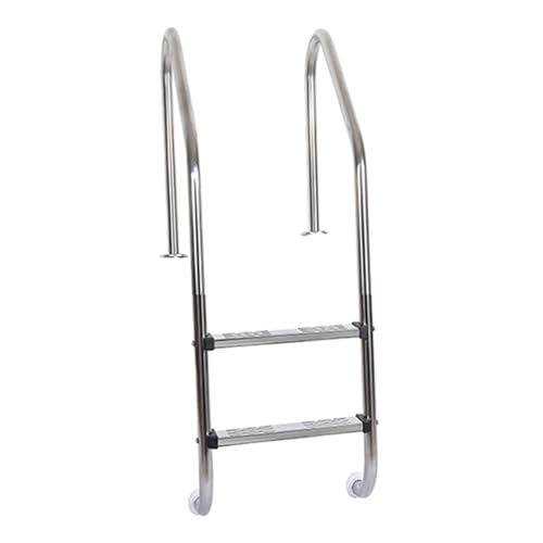 Escalera para piscina con 2 escalones de acero inoxidable miniatura 1