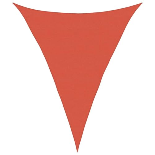 vidaXL Voile d'ombrage 160 g/m² Triangulaire Terre Cuite 5x7x7 m PEHD, Voile de Soleil, Voile d’ombrage, Store de Patio, Voile de Pare-Soleil