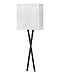 Hinkley Axis Collection 22" One Light 16W Integrated LED Wall Sconce, Black w/Off White Linen Shade