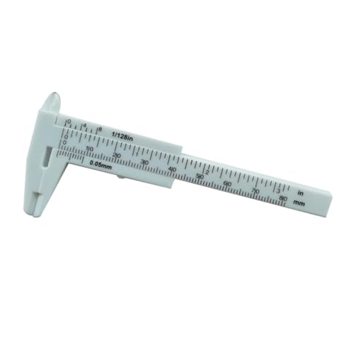 LIFKICH Button Lightweight 80mm Mini Plastic Sliding Caliper for Button Jewelry Size Gauge