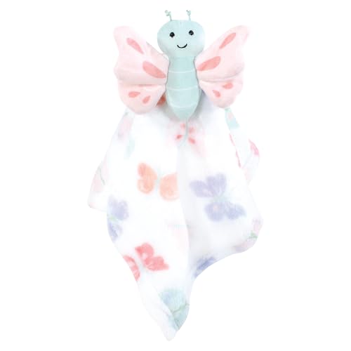 Image of Hudson Baby Unisex Baby Animal Face Security Blanket, Butterfly 3-Pack, One Size