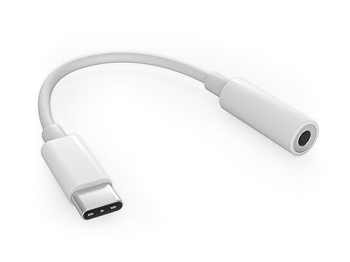 Adaptador fone de ouvido Android Samsung Motorola Xiaomi USB-C para P2 3.5mm branco