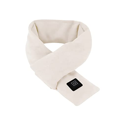 Heizkissen, Heizschal für Damen, Unisex Winter Heizschal, Beheizter Nackenschal Rückenheizkissen Wiederholbares Waschen mit 3 Temperatureinstellungen Elektrischer Heizschal für Outdoor Camping-white Cover