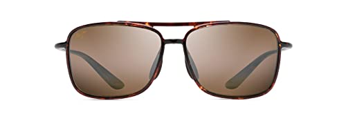 Maui Jim Men's and Women's Kaupo Gap Polarized Aviator Sunglasses, Tortoise/HCL® Bronze, Medium