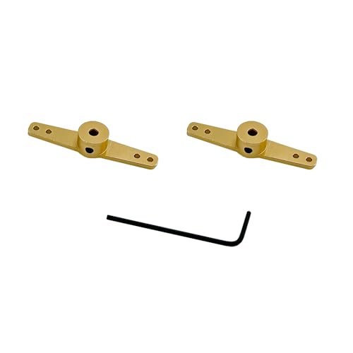 2PCS RC Airplane Boat Aluminum Steering Servo Arm Horn Dual Rocker Arm for RC Boat Ship Airplane Helicopter DIY Model Toy Parts (Dual Arm)