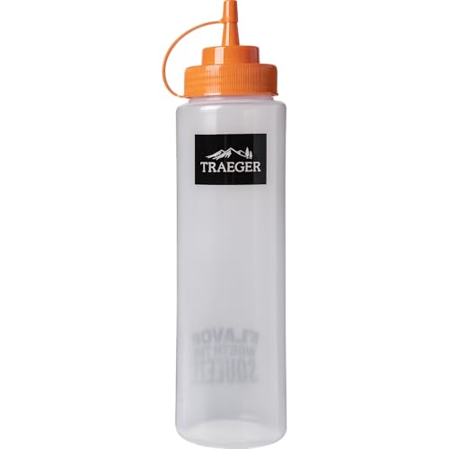 Traeger Grills Flat Top Grill Squeeze Bottle Clear Design for Oil Water & Sauce Easy Liquid Monitoring Dishwasher-Safe Griddle Accessory