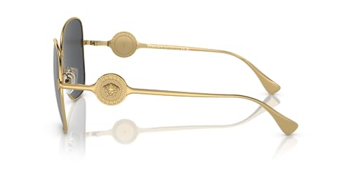 Versace Woman Sunglasses Gold Frame, Dark Grey Lenses, 60MM2