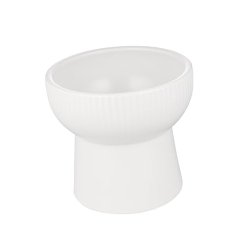 Balacoo High Feet Ceramic Dog Cat Bowl Pet Serving Utensils for Easy Feeding Playtime