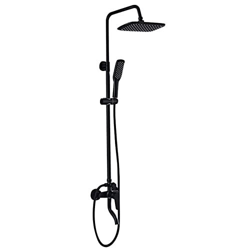 Robinet de douche combo laiton anti calcaire chrome noir
