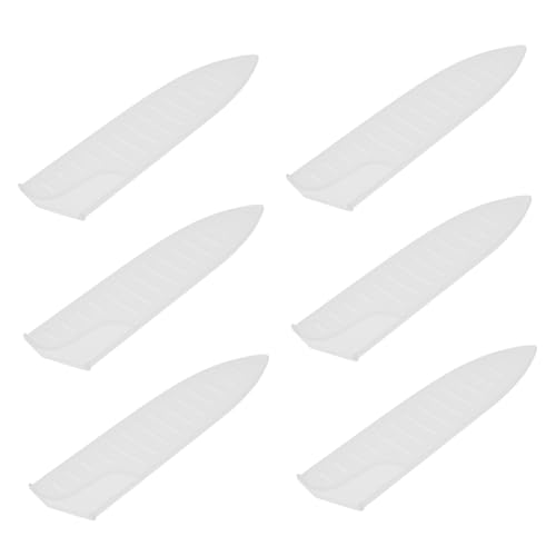 Cabilock 6 Piezas Vaina Accesorio Mini portacuchillas Angular Largo Borde Cuchillo Chef Cuchillo Cocinero Chef Knife Protector de Corte Cubierta Protectora del Cortador el plastico