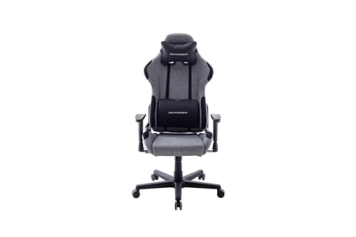 DXRacer 4.2 FD01 L/GN -New- Gaming-/ Büro-/ Schreibtischstuhl, mit Wippfunktion Gaming Stuhl Höhenverstellbarer Drehstuhl PC Stuhl Ergonomischer Chefsessel, grau-schwarz