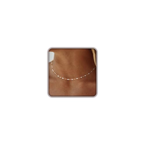 AiviGirl Gold Necklaces for Women Trendy, 14K Gold Plated Dainty Lip Chain Simple Choker...