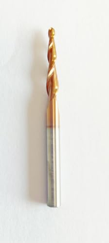 Image of 5Pcs Tapered Ball Nose Carving End Mill 1 /8 inch Shank with 1.5mm Tip Diameter (Radius=0.75MM) Radius with TiAlN Coated CNC Router Bit for 3D&2D Woodwork Tools