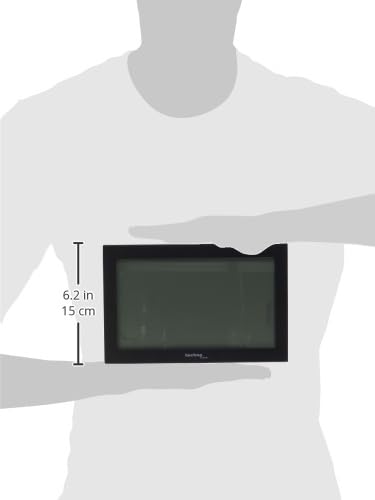techno line WS9465 Bürothermometer, Thermometer - Hygrometer, Temperatur- und Luftfeuchteüberwachung, sehr gut ablesbares Display, schwarz, mit Jumbo LCD für Büro Hotel Foyer
