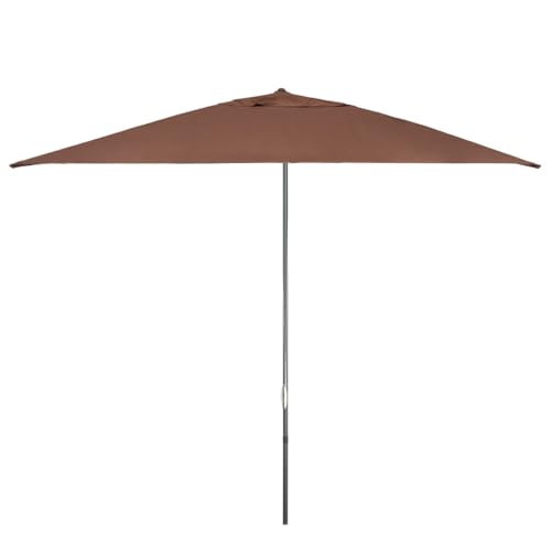 Hortan Ombrellone Rettangolare Diametro 3 x 4 Metri Con Palo Centrale, Struttura In Acciaio Inossidabile, Chiusura a Corda E Copertura Protettiva Per Arredo Esterno, Giardino e Terrazzo