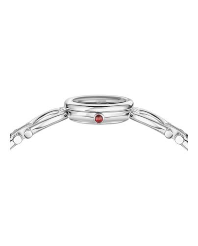 Ferragamo Double Gancini Collection Luxury Womens Watch Timepieces with a Silver Bracelet Featuring a Stainless Steel Case and a Black Dial2