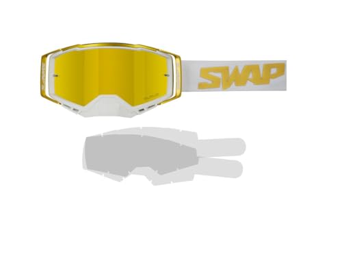 Masque Cross AURUS WHITE GOLD finitions haut de gamme avec tear off premium