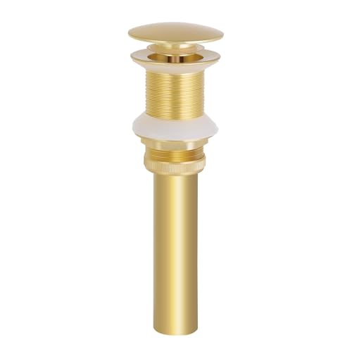 ESFORT Pop Up Sink Drain Without Overflow, Bathroom Sink Pop Up Assembly Vessel Sink Drain, Brushed...