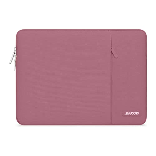Image of MOSISO Laptop Case 13 inch, 13 inch Laptop Sleeve Compatible with MacBook Air M4 M3 M2 M1 2025-2018 / Pro M2 M1 2025-2016, Polyester Vertical Computer Sleeve Bag with Pocket, Dusty Rose