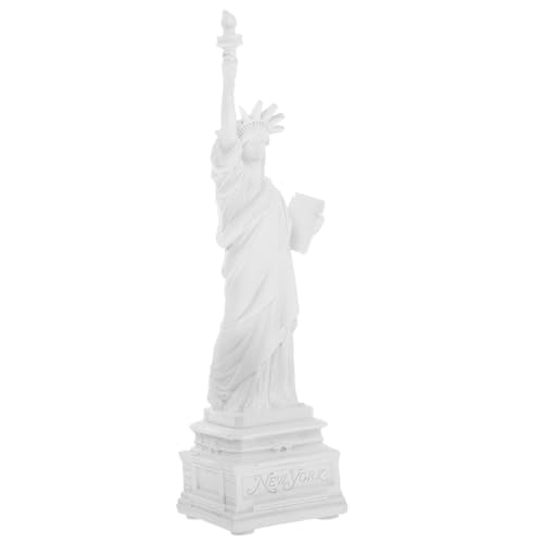 Artibetter Statue Liberté Décoration Artisanale de Table Unique en Résine Synthétique Blanche et Représentation Réaliste pour Salons et Bureaux