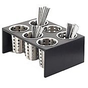 Cal-Mil Midnight Collection Bamboo 6 Hole Cylinder Display - 16