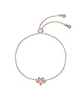 BLUMENARMBAND: Dieses wunderschöne Armband enthält einen funkelnden Kristall in der Mitte einer Blüte - mit Emaille-Spitzen auf jedem Blütenblatt 
