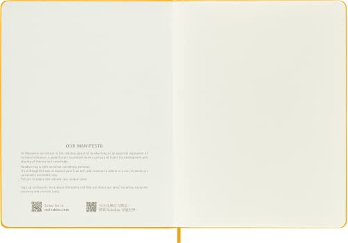 Carnet Moleskine Classic papier ligné grand format XL jaune orangé