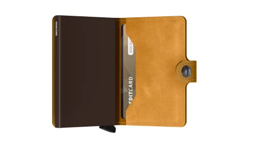 SECRID - Mini wallet Genuine Leather RFID Safe Card Case for max 12 cards (Ochre)4