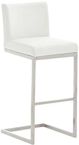 CLP Barhocker mit Lehne Paros, Freischwinger Barstuhl mit Kunstlederbezug,...