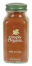 Simply Organic Chile en polvo, certificado orgánico | 2.89 onzas | Paquete de 4