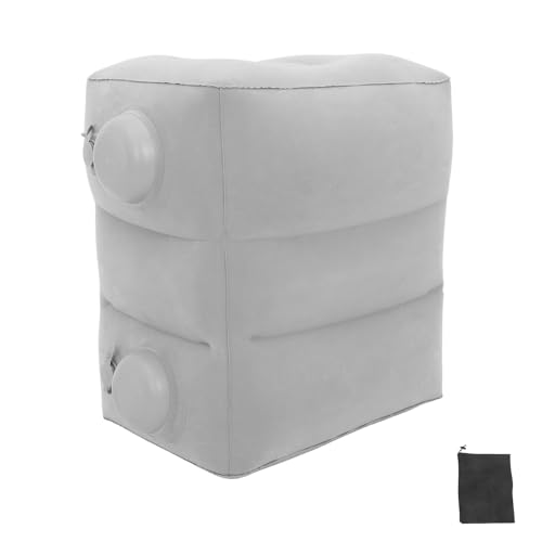 Repose-Pieds Gonflable DOITOOL : Coussin de Voyage Réglable Double Valve