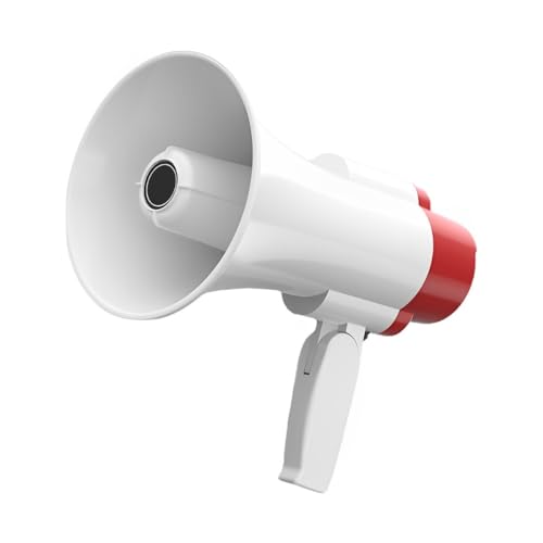 Megafone Profissional Recarregável Amplificador De Voz Com Gravação de 260 Segundos e Sirene
