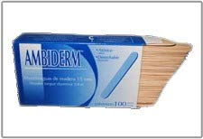 ABATELENGUAS DE MADERA CAJA C/100 pza