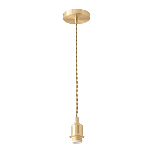 ValueLights | Shaw Brushed Gold Adjustable Single Pendant Ceiling Light | Ceiling Lights, Home Décor & Improvement Essential